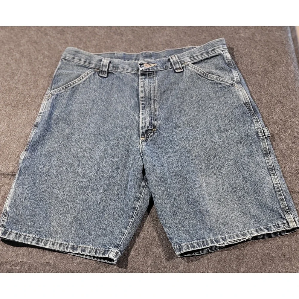 Wrangler Utility Carpenter Denim Jeans Mens Size 34 Blue 100% Cotton 67CUTQW